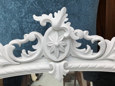 Lot 3184 - A Victorian white painted overmantle wall...