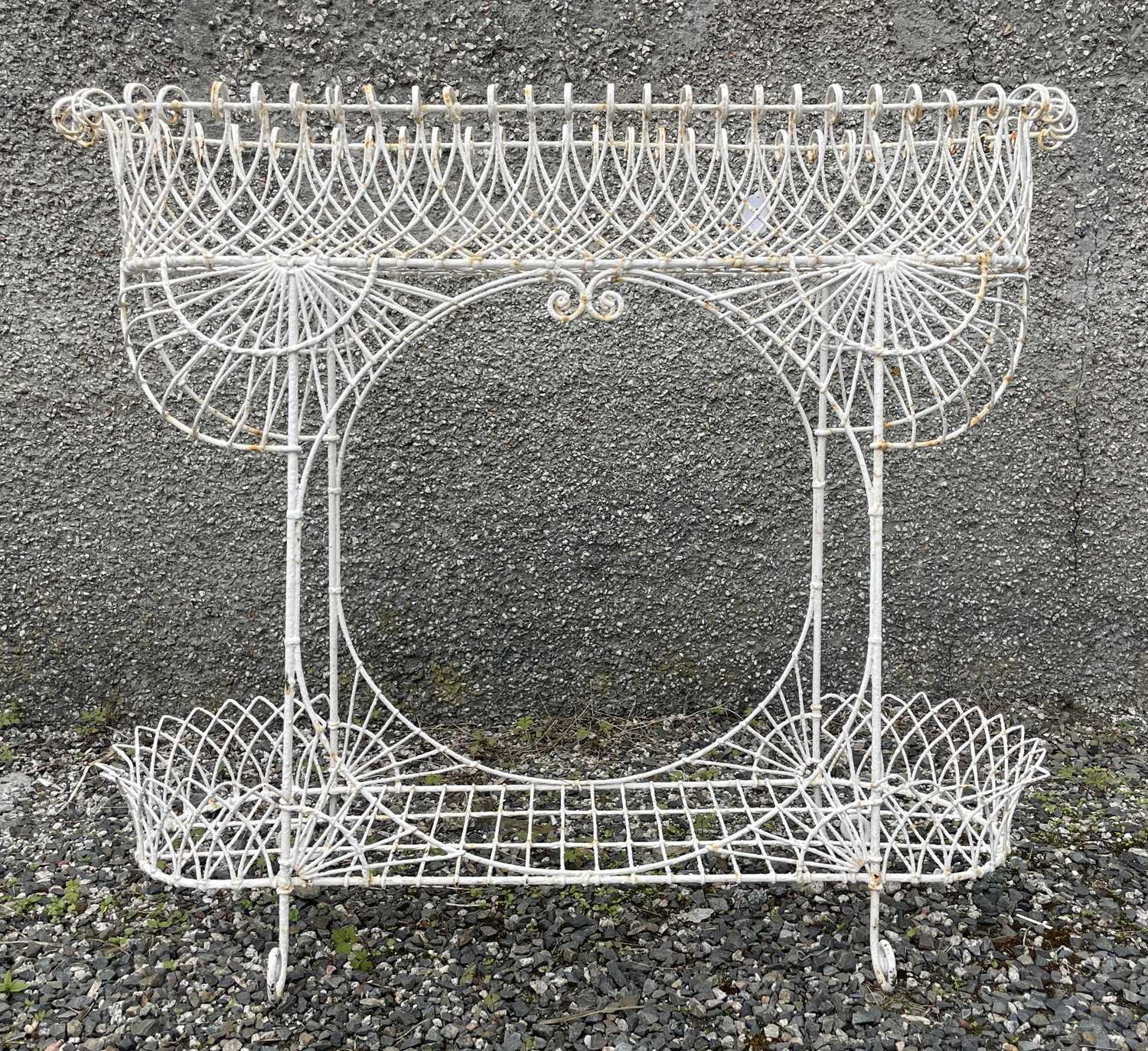 Lot 392 - A Victorian wrought iron conservatory plant...