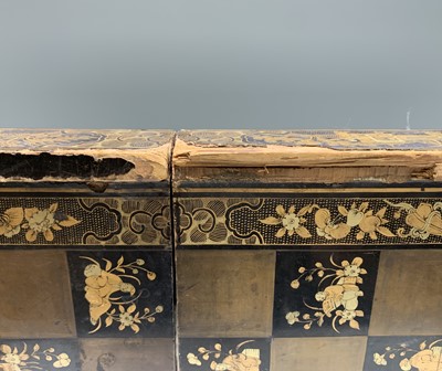 Lot 575 - A Chinese lacquer folding chess board, circa...