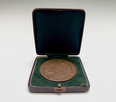 Lot 453 - A large bronze medallion Viena World Fair 1873...