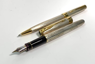 Lot 1109 - A Parker Sonnet silver Fougere fountain pen...