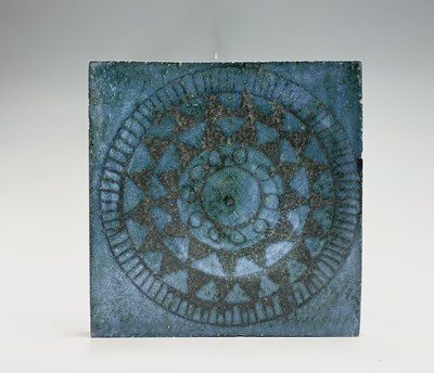 Lot 1122 - A Troika pottery tile. 14.5cm x 14.25cm.