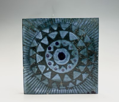 Lot 1123 - A Troika pottery tile. 14.5cm x 14.25cm.