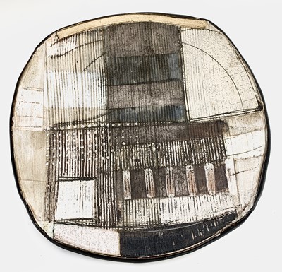 Lot 1119 - A Sam Hall (b.1967) stoneware platter,...