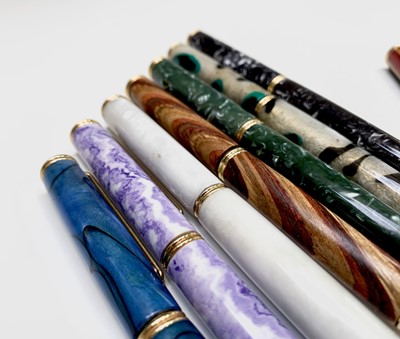 Lot 1119 - Twenty fountain pens, each has a German...