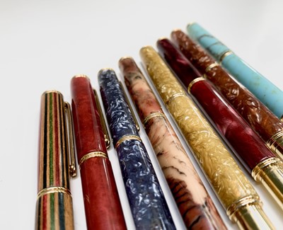 Lot 1119 - Twenty fountain pens, each has a German...