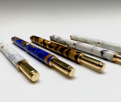 Lot 1120 - Six fountain pens, each has a German Iridium...