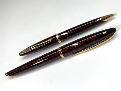 Lot 1127 - A Waterman Carene amber fountain pen with...