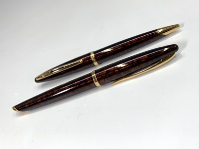 Lot 1127 - A Waterman Carene amber fountain pen with...