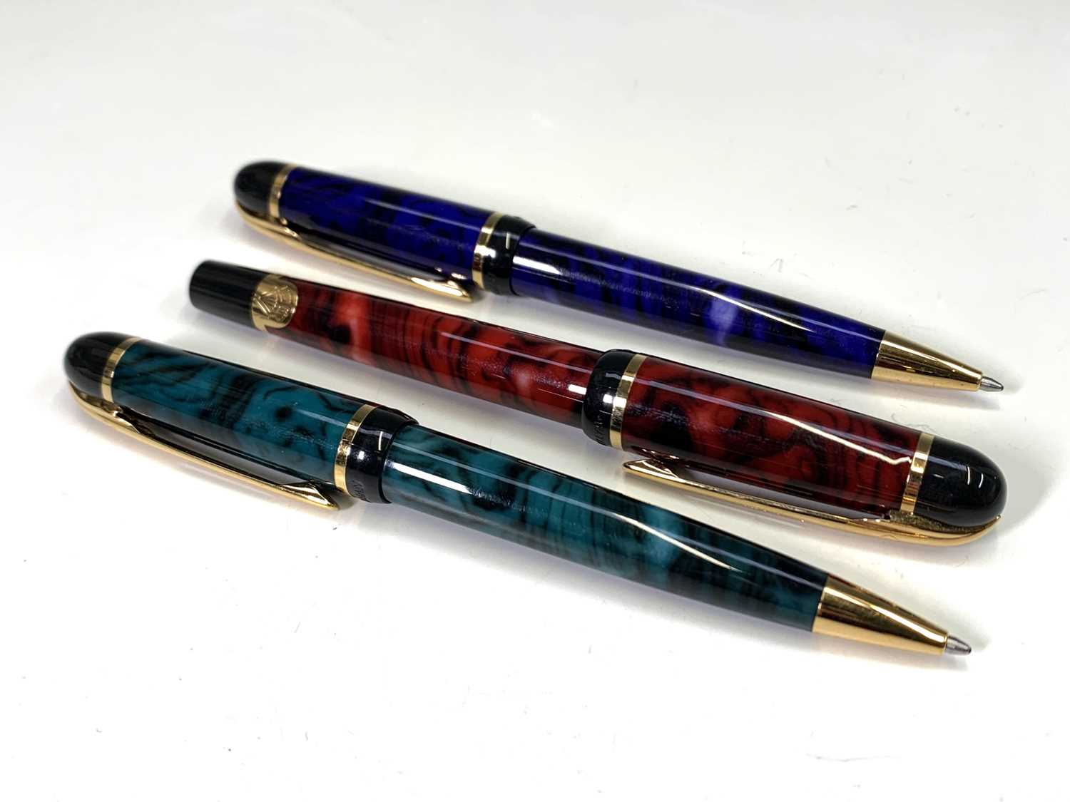 Lot 1141 - Two Waterman Phileas ballpoint pens and a...