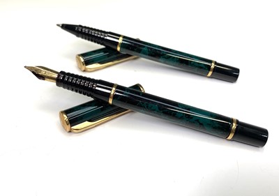 Lot 1154 - A Waterman Laureat Mineral Green fountain pen...