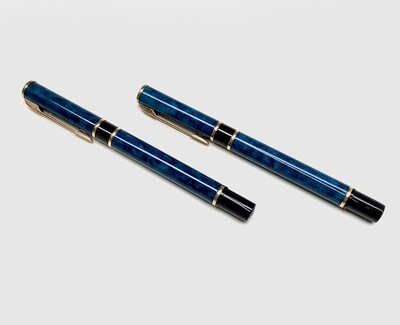 Lot 1155 - A Waterman Laureat blue fountain pen and...