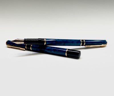 Lot 1155 - A Waterman Laureat blue fountain pen and...