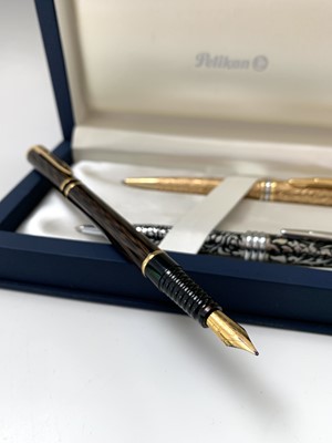 Lot 1158 - A Waterman Laureat Shadowed Amber fountain pen...