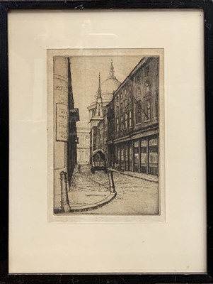 Lot 1400 - E.Mary Shelley Two etchings Exeter Cathedral,...