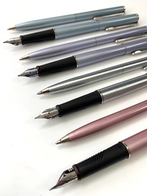 Lot 1162 - Four Scheaffer Agio fountain pen and ballpoint...