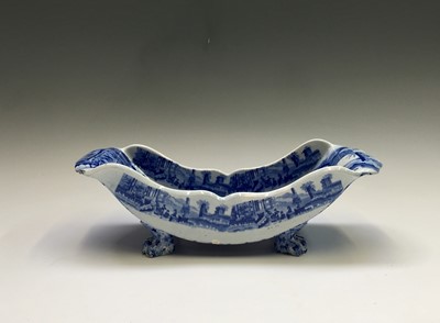 Lot 1131 - A good Staffordshire blue printed pearlware...