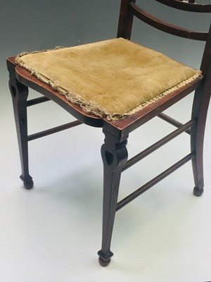 Lot 3173 - An Art & Crafts side chair, verticle splats...