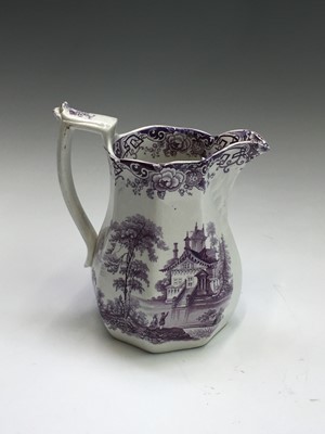 Lot 1138 - Five Cambrian pottery Swansea jugs, variously...