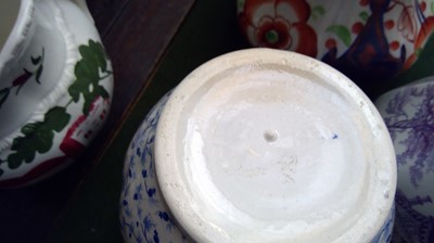 Lot 1138 - Five Cambrian pottery Swansea jugs, variously...