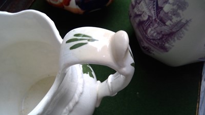 Lot 1138 - Five Cambrian pottery Swansea jugs, variously...