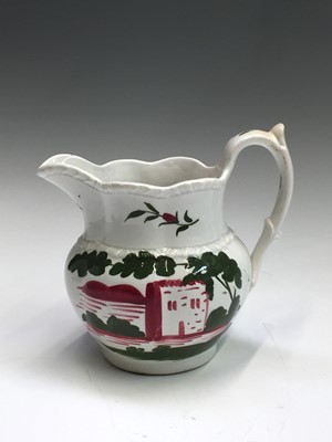 Lot 1138 - Five Cambrian pottery Swansea jugs, variously...