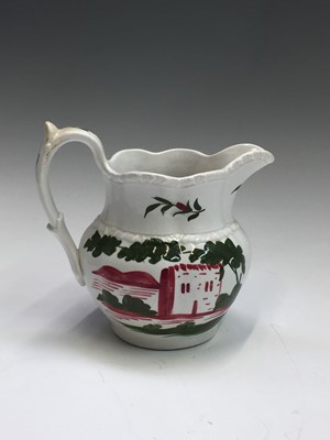 Lot 1138 - Five Cambrian pottery Swansea jugs, variously...