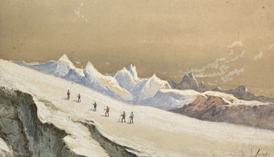 Lot 1090a - Italian School Climbers on a Glacier...