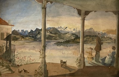 Lot 1188 - Lucerne A 19th-century naive watercolour...