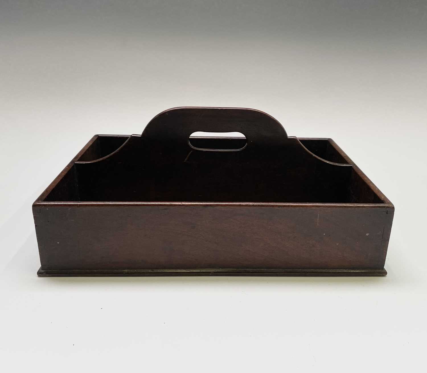 Lot 151 - A mahogany cutlery box, 19th century, with a...