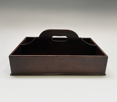 Lot 151 - A mahogany cutlery box, 19th century, with a...