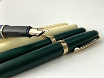 Lot 317 - Three Scheaffer Prelude matte finish fountain pens.