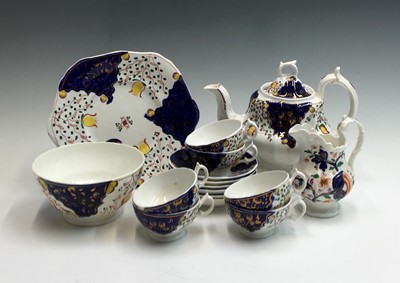 Lot 1147 - A 19th century Gaudy Welsh tea service...