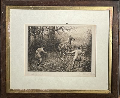 Lot 1494 - Frank PALOU (XIX), etching, handsigned, framed,...