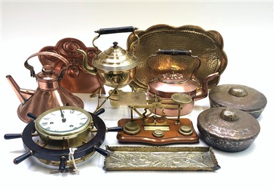 Lot 224 - Miscellaneous copper and brassware to include...