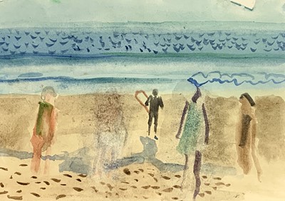 Lot 265 - Charles HOWARD (1922) Beach Day Watercolour...