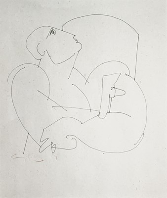 Lot 1083 - Geoffrey KEY (1941) Figure and Arch Ink...