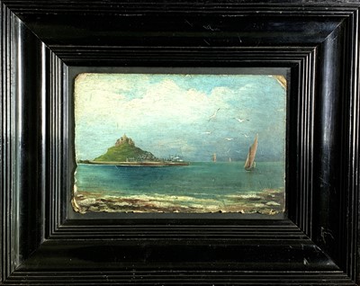 Lot 98 - St Michaels Mount Oil on board Indistinctly...