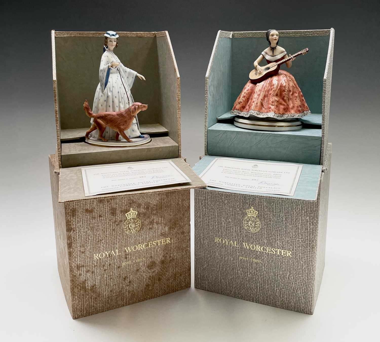 Lot 867 - Two limited edition Royal Worcester figures...