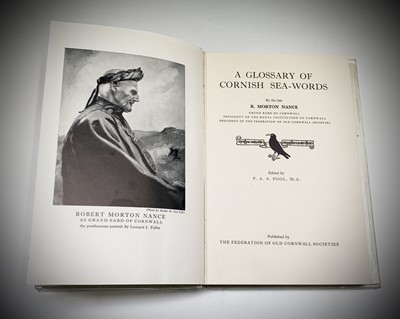 Lot 1291 - R. MORTON NANCE. 'A Glossary of Cornish...