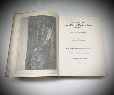 Lot 1292 - HUGH R. WATKIN. 'History of Totnes Priory and...