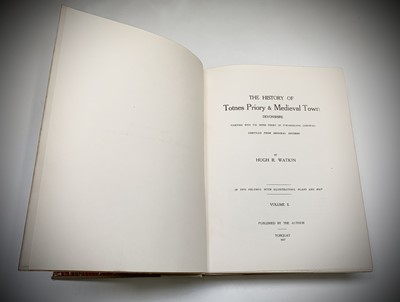 Lot 1292 - HUGH R. WATKIN. 'History of Totnes Priory and...