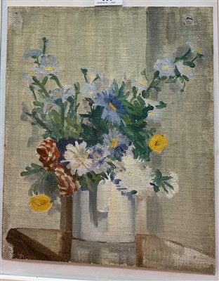 Lot 608 - 20th century British School, Floral Still Life,...