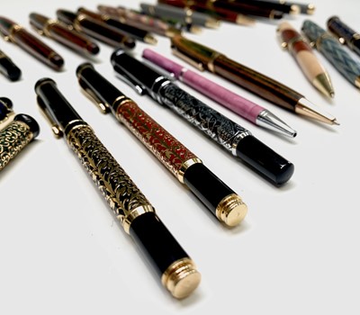 Lot 1206 - Thirty 'luxury' pens, many in fountain pen pairs.
