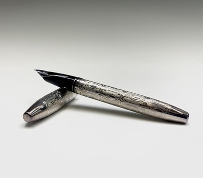 Lot 1222 - A Sheaffer Legacy Heritage silver Victorian...