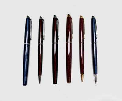 Lot 1232 - Three Waterman Hemisphere fountain pens and...