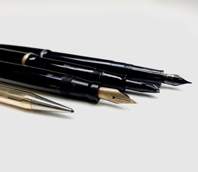 Lot 1244 - A black UHU fountain pen (lacks nib), a...