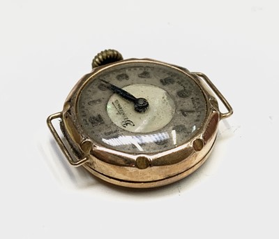 Lot 425 - A ladies 9ct gold cased wristwatch, a South...