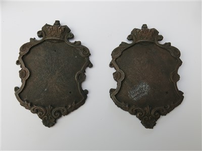 Lot 230 - Two late 19th/early 20th century metal plaques,...