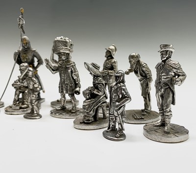 Lot 685 - Pewter Model Figures - A quantity of pewter...